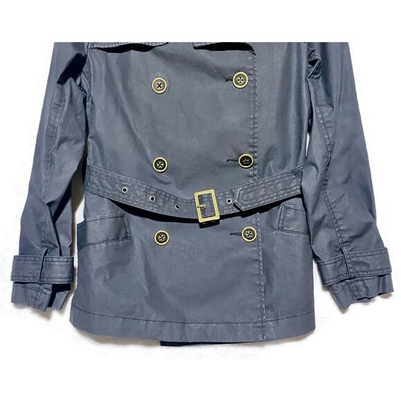 Junior's Girl's Old Navy Rain Coat Size Large Button Up Black - Picture 4 of 8